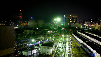 Fototapeta na wymiar 長崎駅　夜景