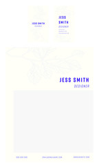 Vector icon of designer visiting card of Jess Smith