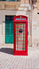 Original Englische Telefonzelle, Modell K6, rot, BJ 1936-1962 auf Malta