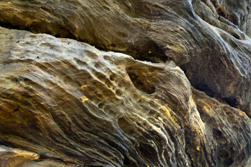 structure of sandstone in nature close up