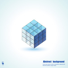 Obraz premium Abstract background with 3d cubes. Eps10 Vector illustration