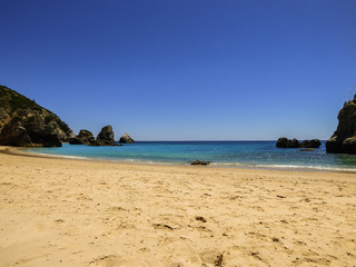 Rock formations at the beautiful beach 
