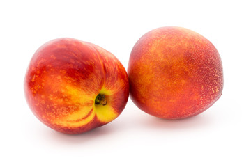 Peach. Fruit with isolated on white background.