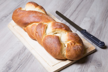 Brioche. Fresh homemade bread. Traditional French baking.