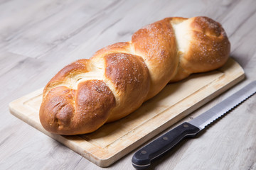 Brioche. Fresh homemade bread. Traditional French baking.