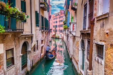Papier Peint photo Lavable Venise Gondole à Venise, Italie