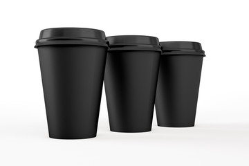 Paper cups of coffee