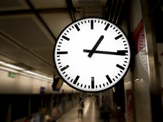 Clock at the subway station