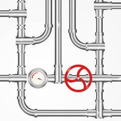 Plumbing Service of repairing Installation background. Pipeline system vector