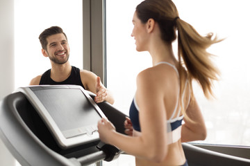 Girl on a treadmill