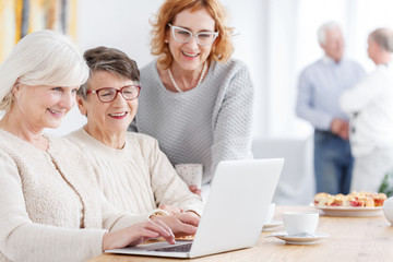 Modern happy grandmothers