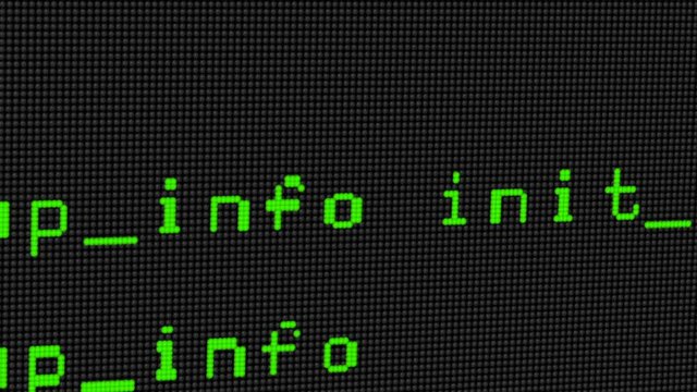 Hacker code running down a computer screen terminal