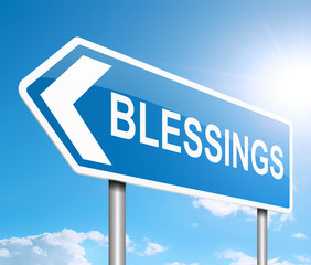 Blessings sign concept. - obrazy, fototapety, plakaty