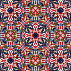 Kaleidoscopic American Flag Pattern