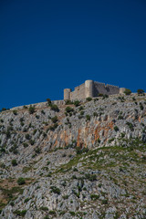 Fototapeta premium Vertical view of Montgri Castel, Catalonia