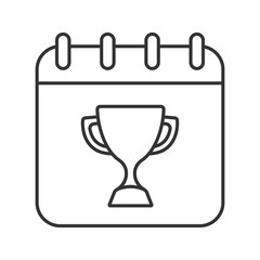 Competition day linear icon