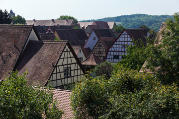 Fototapeta na wymiar rotenburg roofs