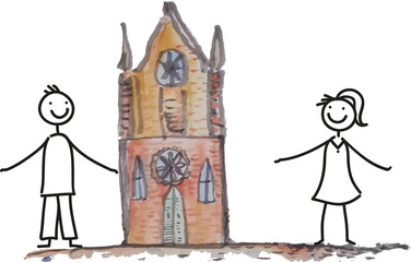 Jungen Menschen finden zum Glauben, Religion, Kirche. Konfirmation und Firmung