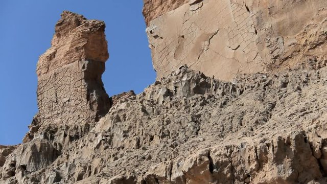 Famous Salt Pillar is Lot's Petrified Wife. Israel