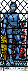 King Arthur in stained glass