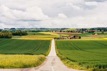 Farm land in spring, image taken in Canton of Vaud, Switzerland