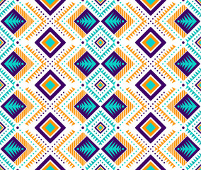 Aztec style seamless pattern with tribal ornament. Ornamental ethnic background collection. Can be used for fabric prints, surface textures, cloth design, wrapping. EPS 10 vector illustration.