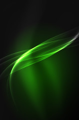 Vector glowing wave, smoke