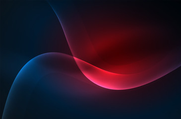 Smoky glowing waves in the dark