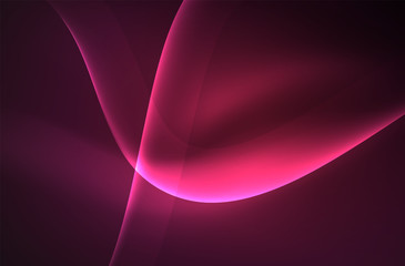 Smoky glowing waves in the dark