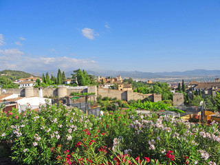 Espagne, vue sur l'Alhambra de Grenade depuis Albaicin 