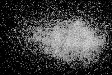 Salt isolated on black background