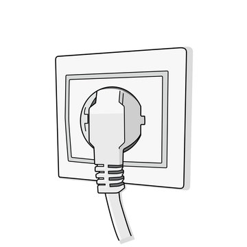 electrical outlet vector illustration.