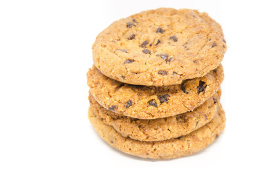 Cookie on white background.