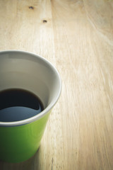 Obraz na płótnie Canvas Black coffee in the morning