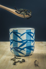 Tea Equipment, Dried Green Tea, Spoon, Cup