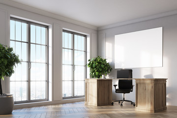 CEO office interior, poster, side