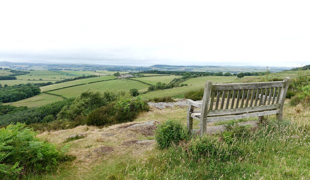 View over England and Scottish Border Nature in UK GB