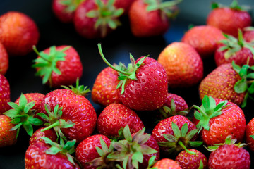 fresh ripe garden strawberries
