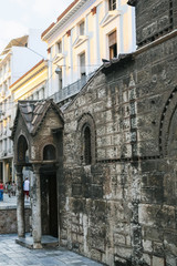 Fototapeta na wymiar facade of church Panagia Kapnikarea in Athens city