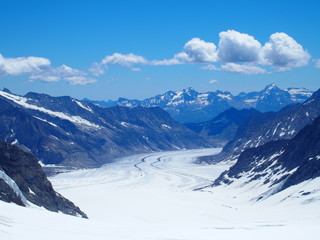 Aletsch Glacier in Swiss ALPS, Switzerland