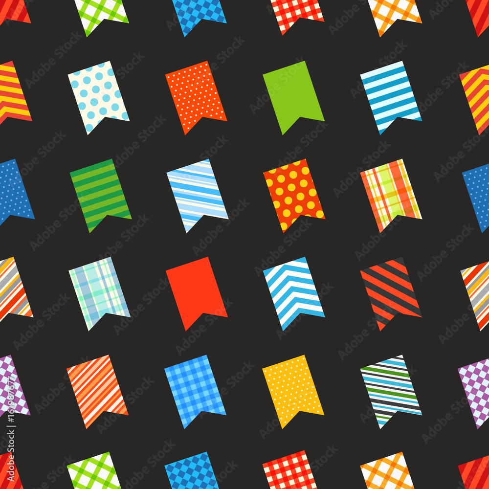 Poster Different color flags seamless pattern