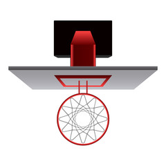 Fototapeta premium Top view of a basketball net