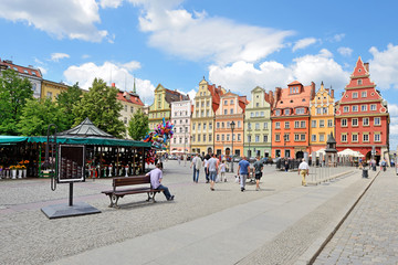 Solny square, Wroclaw, Poland - obrazy, fototapety, plakaty