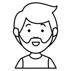 young man avatar character vector illustration design