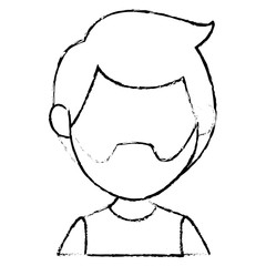young man avatar character vector illustration design