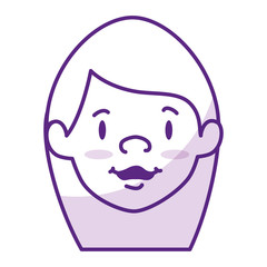 beautiful and young woman head character vector illustration design