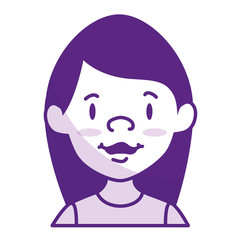 beautiful and young woman character vector illustration design