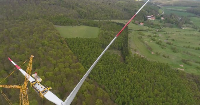 Bau eines Windrads, Windkraftanlage