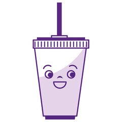 soda cup kawaii character vector illustration design