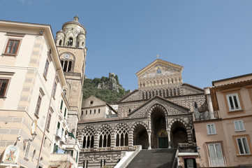 Fototapeta na wymiar Cathedral of Amalfi, in Campania, Italy